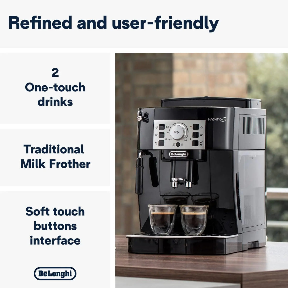 De’Longhi Magnifica S Automatic 2-Cup Coffee Maker + Frother, [ECAM22110SB]