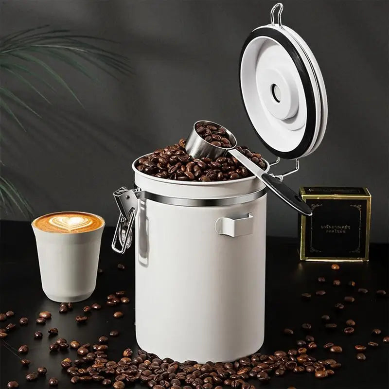 Stainless Steel Airtight Coffee Bean Jar