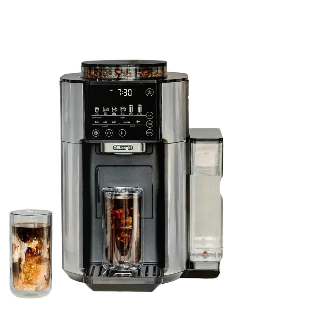 De’Longhi TrueBrew Drip Hot or Iced Coffee Maker + Built in Grinder, [CAM51025MB]